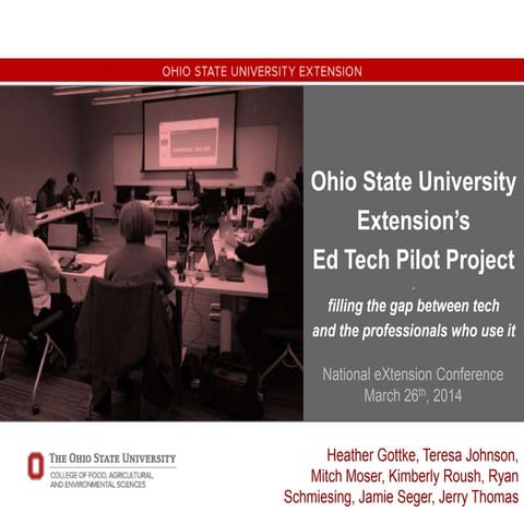 The Ohio State University Extension's Ed Tech Pilot Project: Filling the gap ...