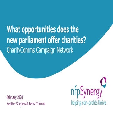What opportunities does the new parliament offer charities?