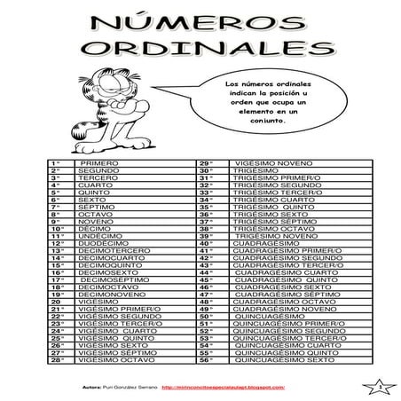 Números ordinales
