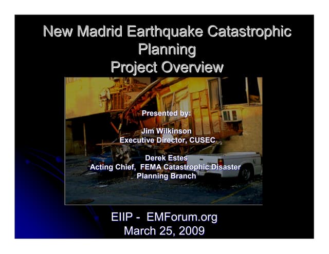 Nmsz Earthquake Planning