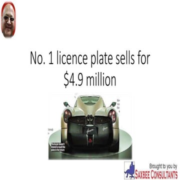 No. 1 licence plate sells for $4.9 million