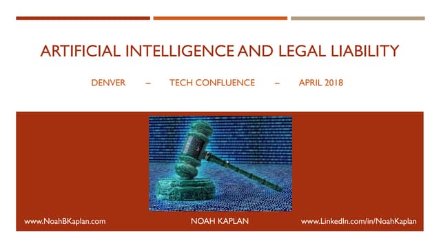 Artificial Intelligence and Legal Liability