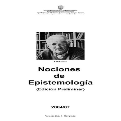 Zabert, Armando - Nociones De Epistemologia
