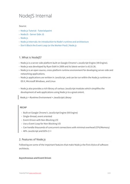 Node js internal