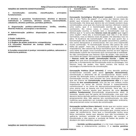 Noções de direito constitucional