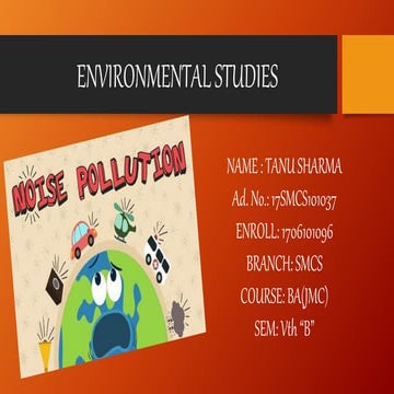 Noise pollution ppt (tanu)