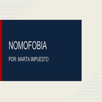 Nomofobia