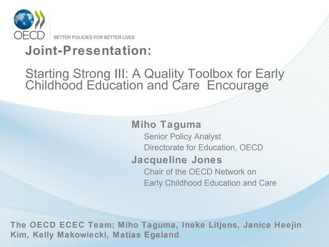 Starting Strong III: A Quality Toolbox for Early Childhood Education and Care 