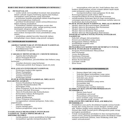 Nota guru dan cabaran semasa