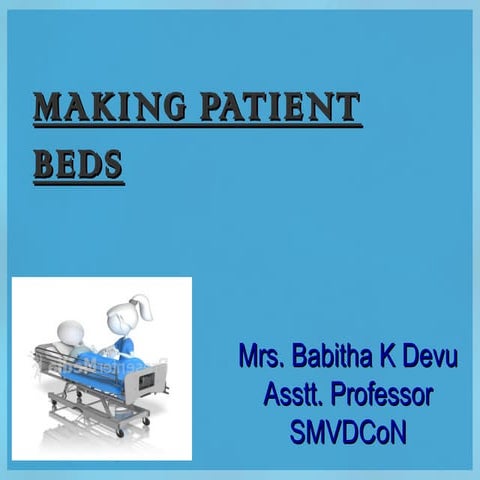 Babitha's Note On Bed making