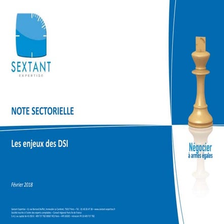 Note sectorielle - Enjeux DSI - février 2018 - Sextant Expertise