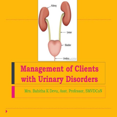 Notes on urinary disorders   1