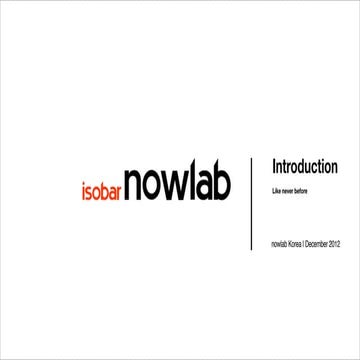Nowlab introduction 2012