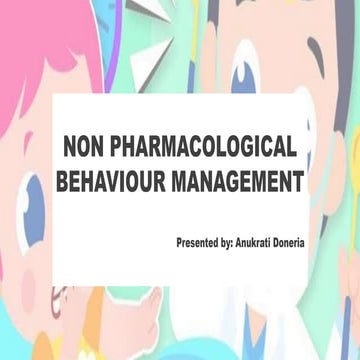 non pharmacological behavior management techniques