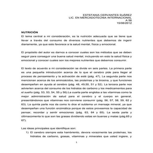 Nucleo general I (Nutrición)