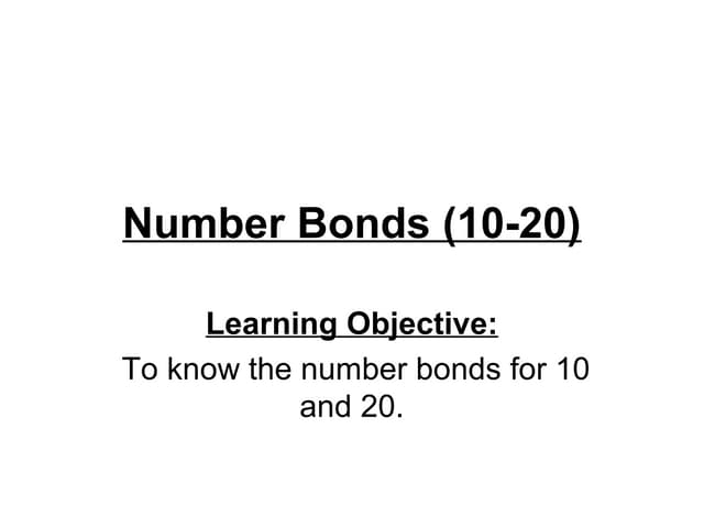 Number bonds