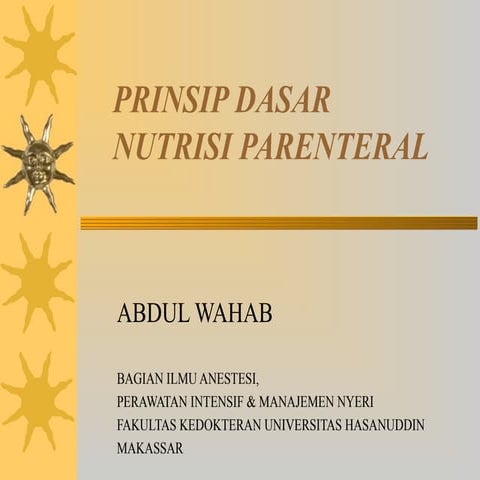 Nutrisi enteral parenteral