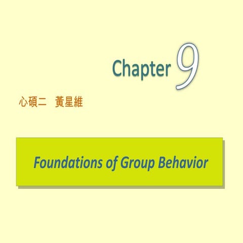 Ob9 foundations of group behavior