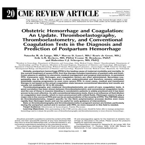 Obstet gynecol surv 67 (426 35) 2012