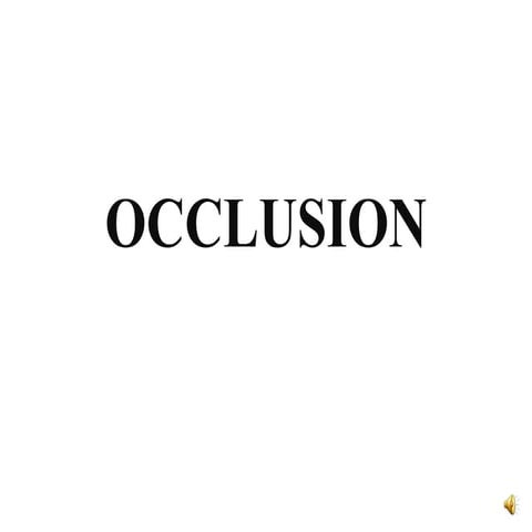 Occlusion and it's types and malocclusion