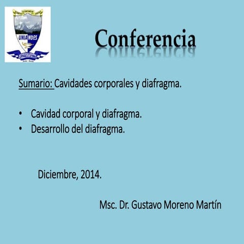 Cavidades corporales y diafrgma