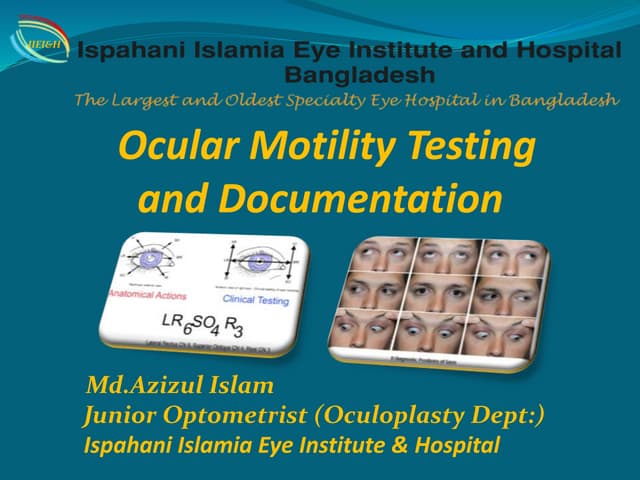Ocular motility test