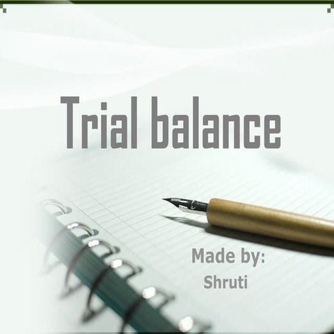 trial balance