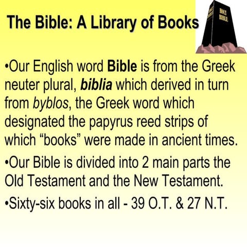 Old Testament Introduction Notes