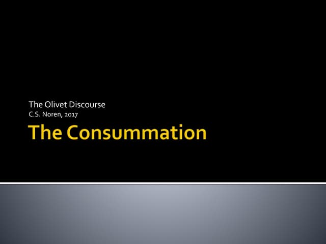 The Olivet Discourse