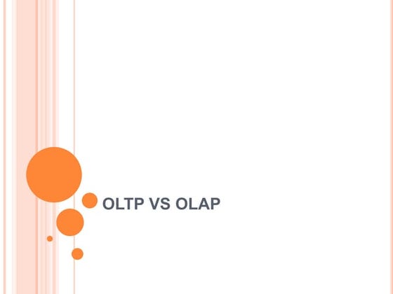 Oltp vs olap