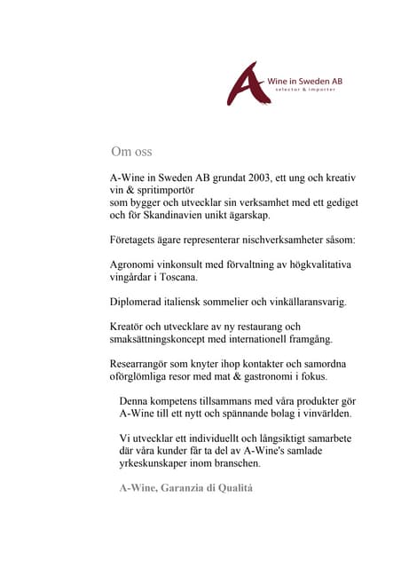 A-Wine intro SWE Om oss