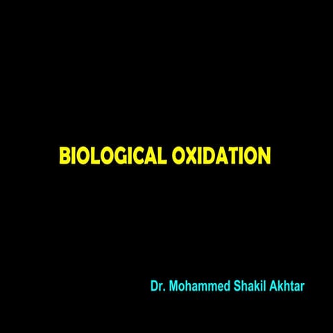 Biological oxidation