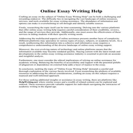 Online Essay Writing Help.pdfOnline Essay Writing Help. . 25 Resources For Ev...