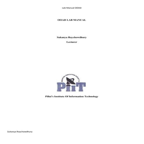 Ooad  lab manual