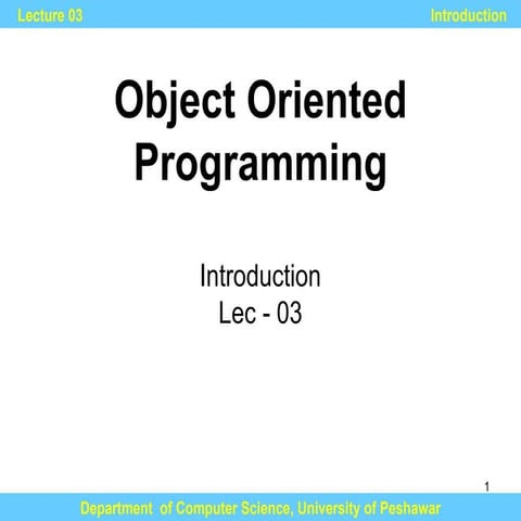 Oop Introduction