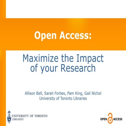 Open access information session 2013
