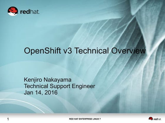 OpenShift v3 Technical Overview
