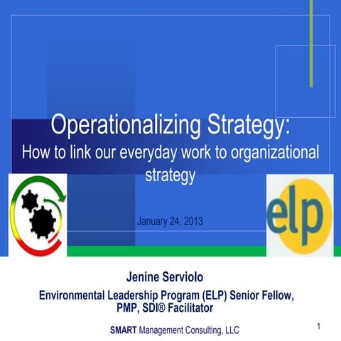 Operationalizing strategy