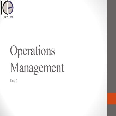 Operations management