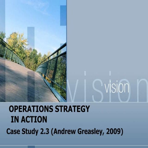 Operations strategy in action renew