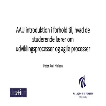 Introduktion til udviklingsprocesser og agile processer
