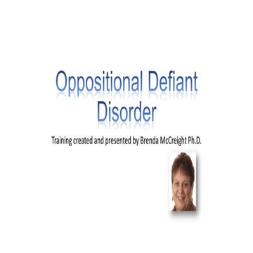 Oppositional defiant disorder