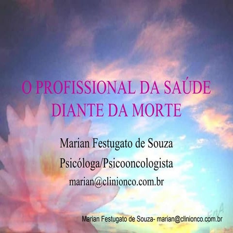 O profissional da  saúde diante da morte