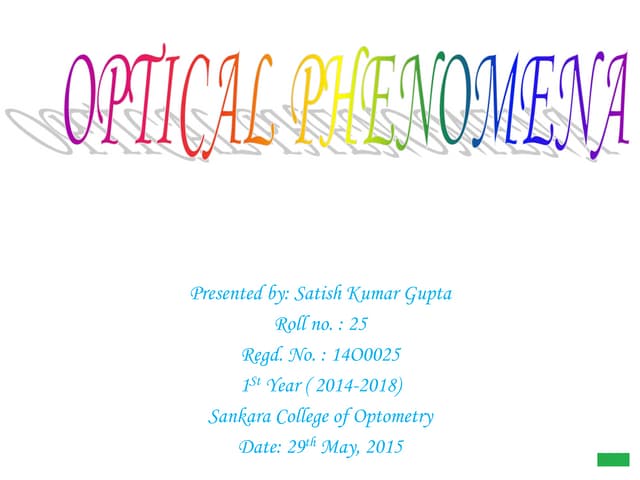 Optical phenomena