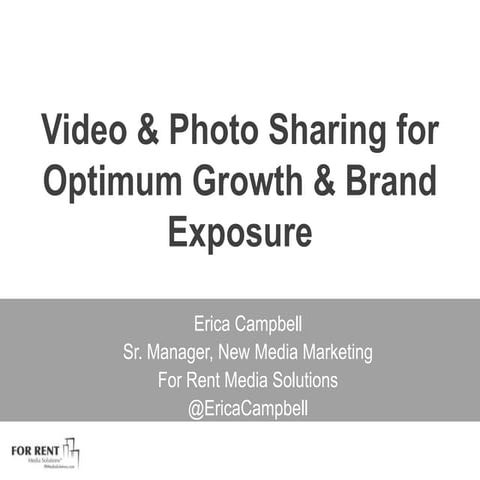 Video Sharing for Optimum Growth & Brand Exposure #OptSum