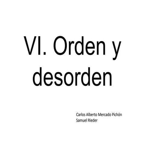 Orden y desorden