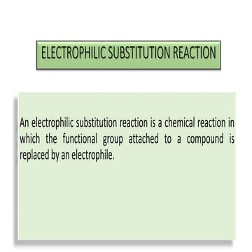 Electrophilic Substitution Reaction