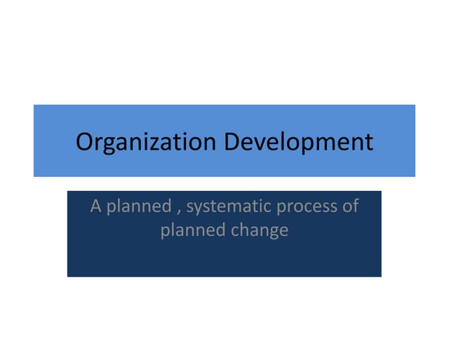 Organization development