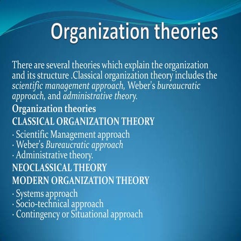 Organization theories