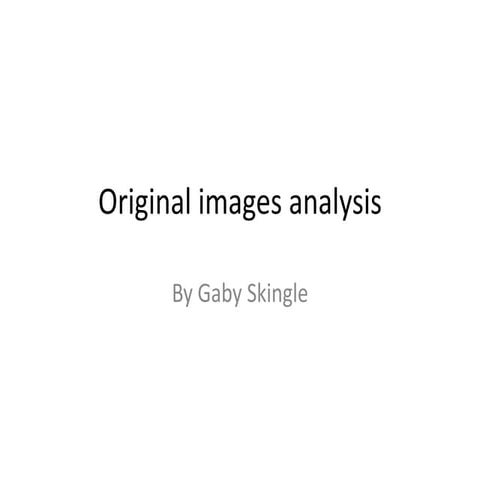 Original images analysis